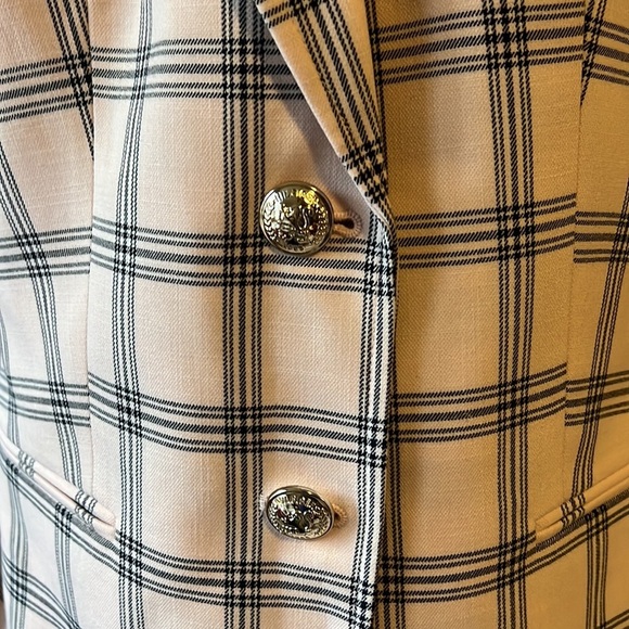 Tommy Hilfiger button from Plaid Jacket with elbow patch size 6 - Picture 4 of 10